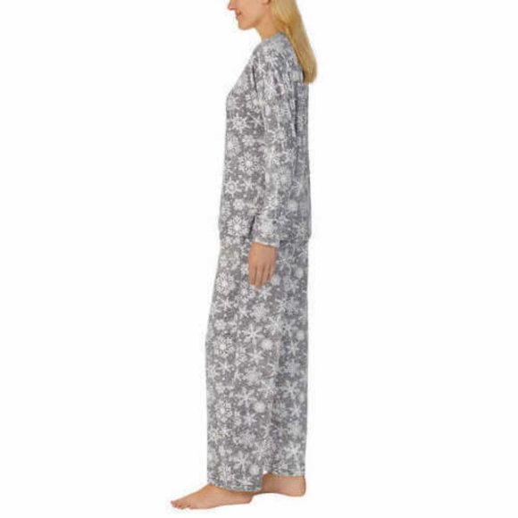 NWT!!! Nautica Women's 2 Piece Fleece Pajama Sleepwear Set (Grey) - Picture 3 of 8